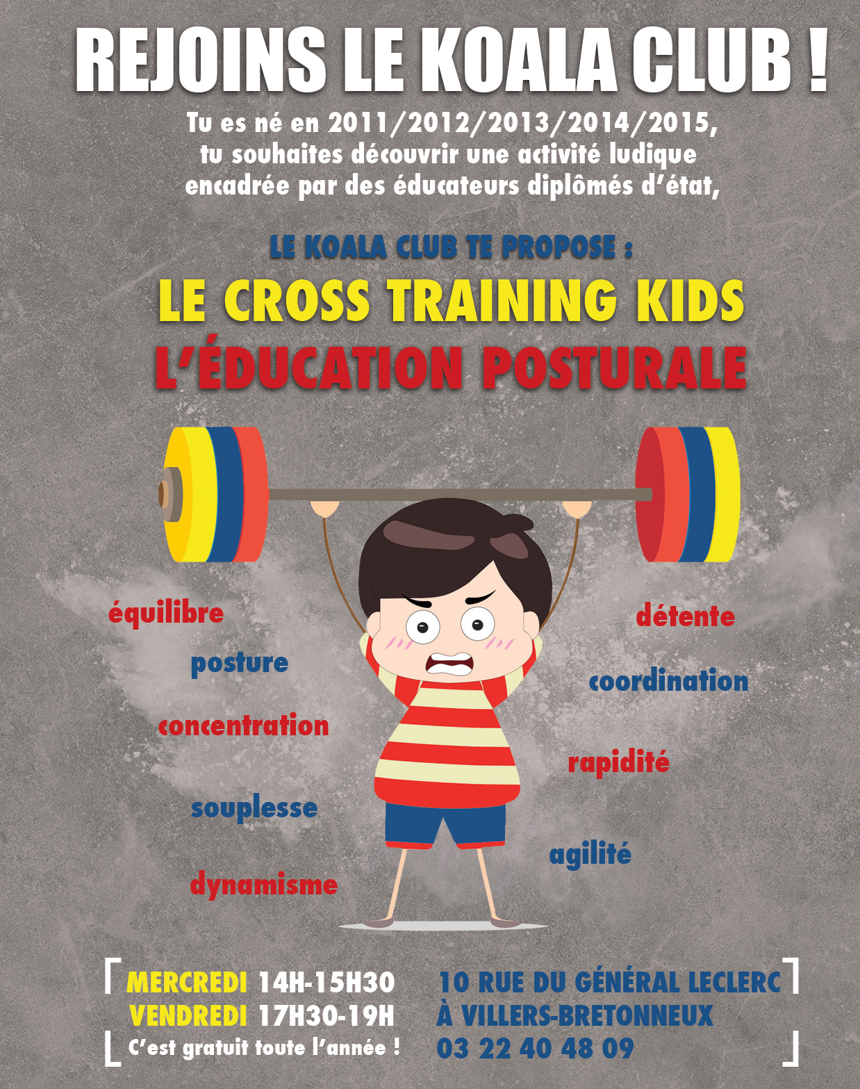 Activité cross training kids et éducation posturale | gratuit pour les enfants