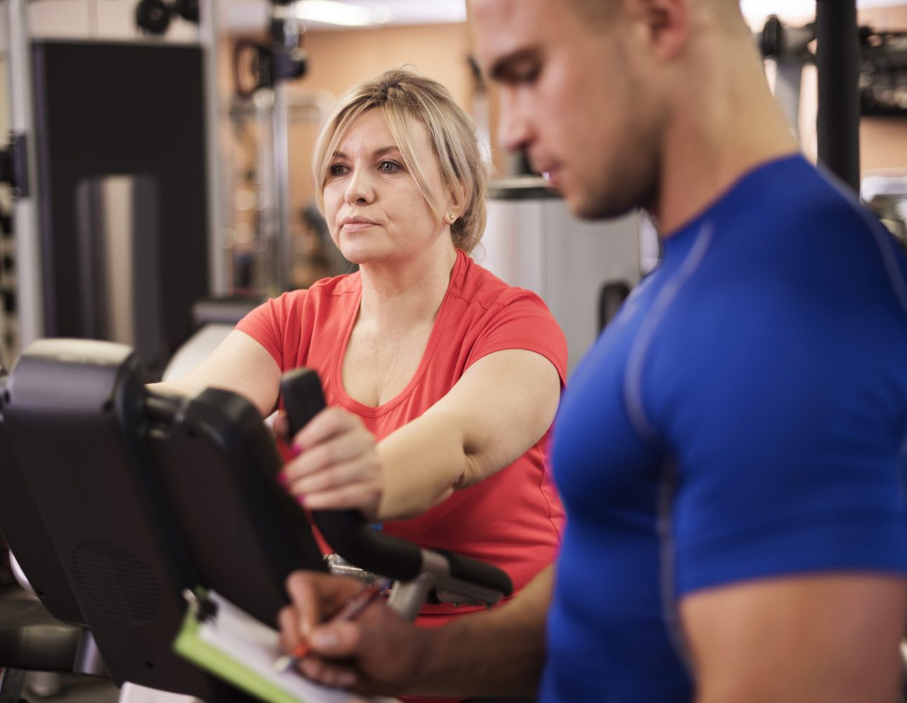 Workout with personal trainer Workout with personal trainer